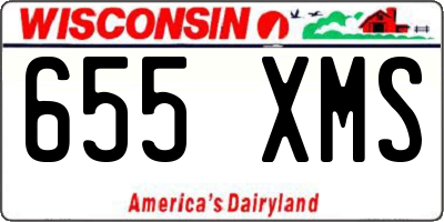 WI license plate 655XMS