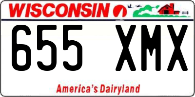 WI license plate 655XMX