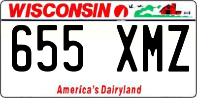 WI license plate 655XMZ
