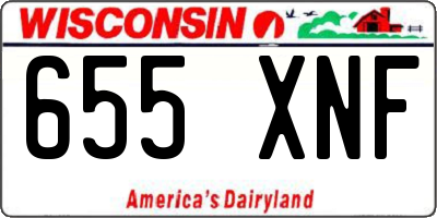 WI license plate 655XNF