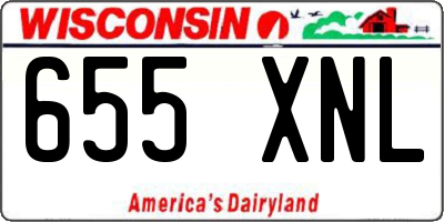 WI license plate 655XNL