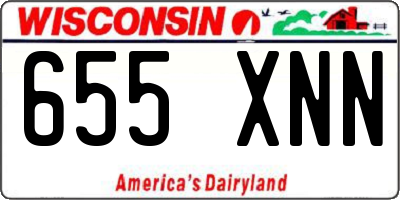 WI license plate 655XNN