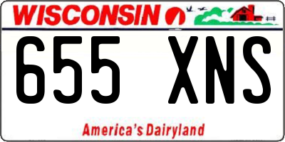 WI license plate 655XNS