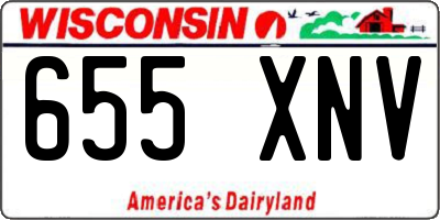 WI license plate 655XNV