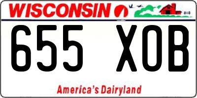 WI license plate 655XOB