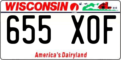 WI license plate 655XOF