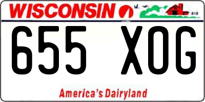 WI license plate 655XOG