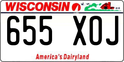 WI license plate 655XOJ