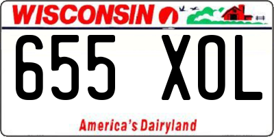 WI license plate 655XOL