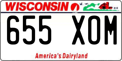 WI license plate 655XOM