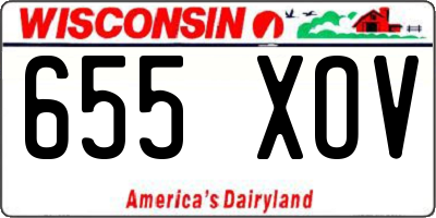 WI license plate 655XOV