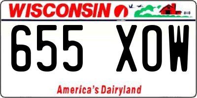 WI license plate 655XOW