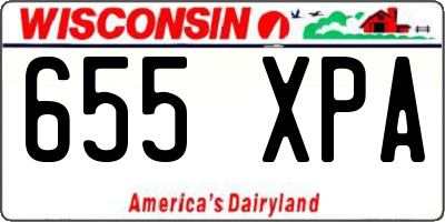 WI license plate 655XPA