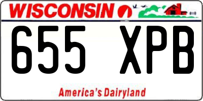 WI license plate 655XPB