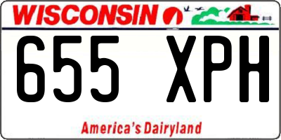 WI license plate 655XPH