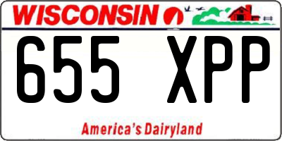 WI license plate 655XPP