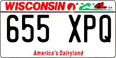 WI license plate 655XPQ