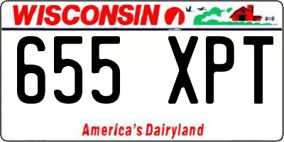 WI license plate 655XPT