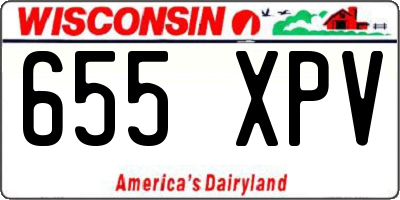WI license plate 655XPV