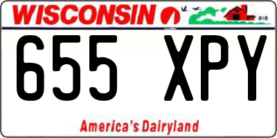 WI license plate 655XPY
