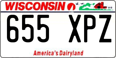 WI license plate 655XPZ