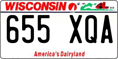 WI license plate 655XQA