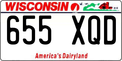 WI license plate 655XQD