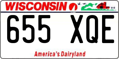 WI license plate 655XQE
