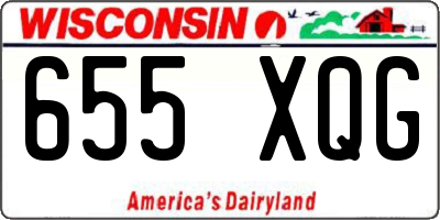 WI license plate 655XQG