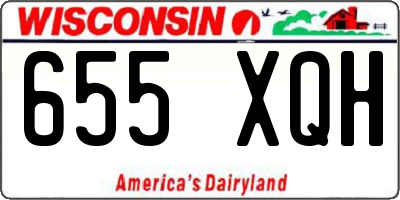 WI license plate 655XQH