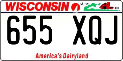 WI license plate 655XQJ