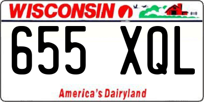 WI license plate 655XQL