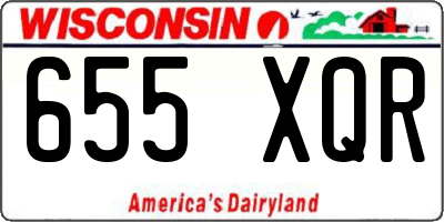 WI license plate 655XQR