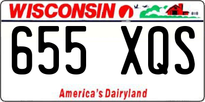 WI license plate 655XQS