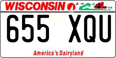 WI license plate 655XQU