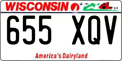 WI license plate 655XQV
