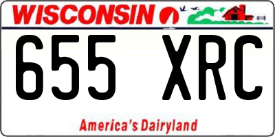 WI license plate 655XRC
