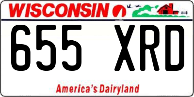 WI license plate 655XRD