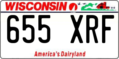 WI license plate 655XRF