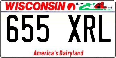 WI license plate 655XRL