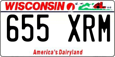 WI license plate 655XRM