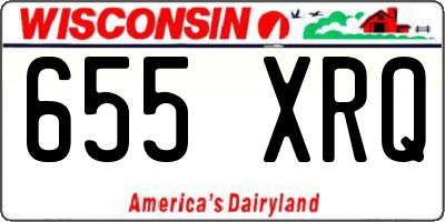 WI license plate 655XRQ