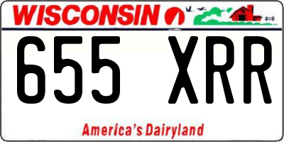 WI license plate 655XRR