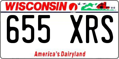 WI license plate 655XRS