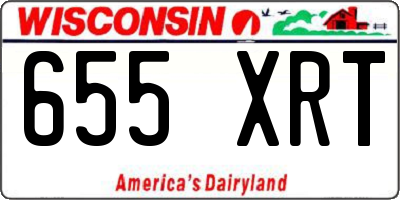 WI license plate 655XRT