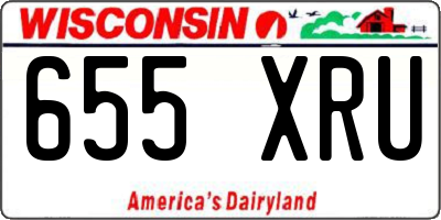 WI license plate 655XRU