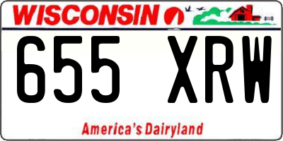 WI license plate 655XRW