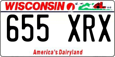 WI license plate 655XRX