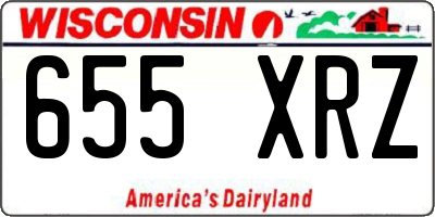 WI license plate 655XRZ