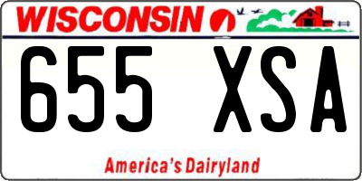 WI license plate 655XSA